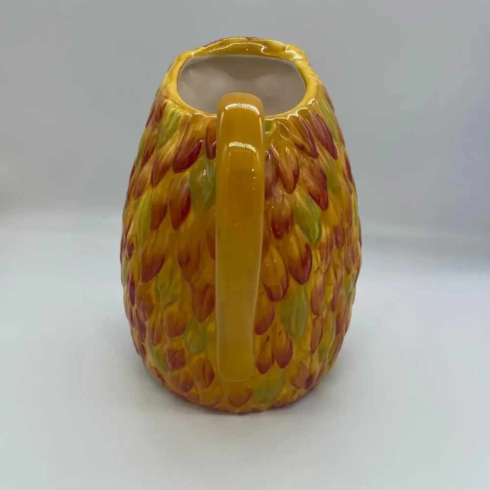 Pier 1 Imports Hedgehog Hand Painted Pitcher 8.5